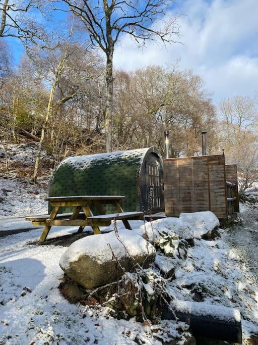 Pine Cosy Winter Cabin - Hot Tub & Log Burner Apartment Barmouth Bagian luar foto